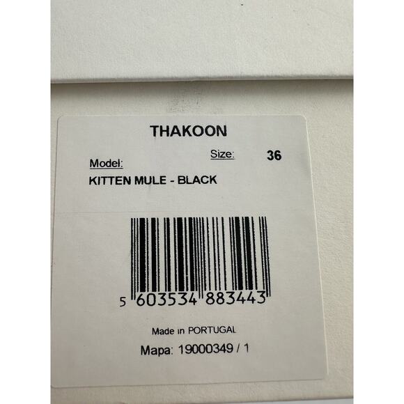 THAKOON BY NAADAM Kitten Heel Leather Mules MULES Black 36EU/ 6 US Mobwife - Picture 7 of 7